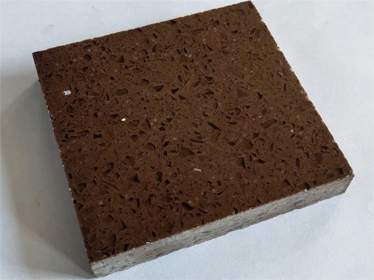 Coffee Brown Quartz Stone Slab With Sparkle (2)